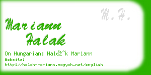 mariann halak business card